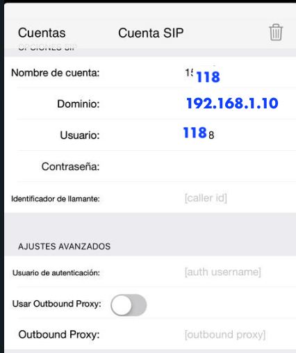 Softphone zoiper en IOS