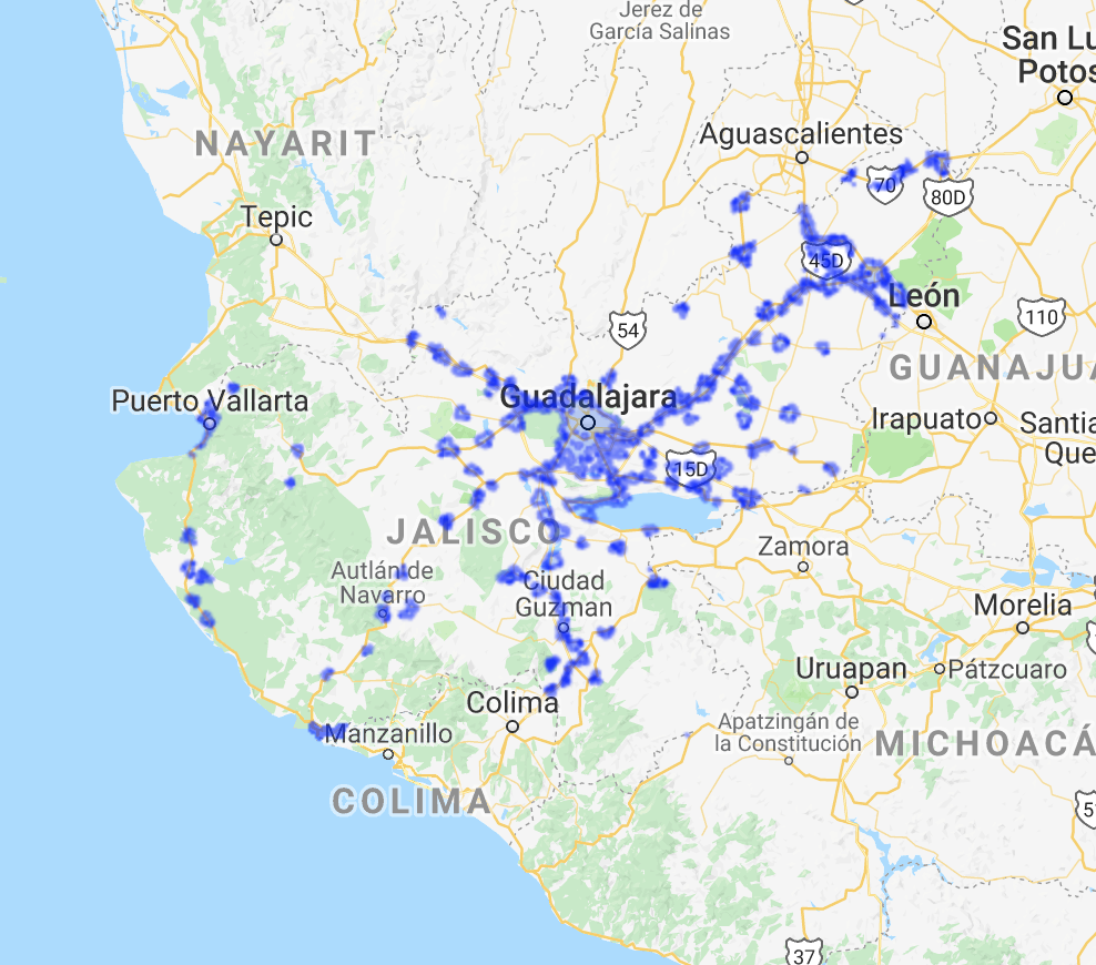 Cobertura de las compañías celulares en México